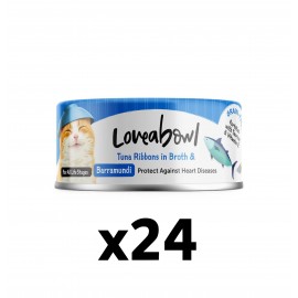 Loveabowl 護心吞拿魚+鱸魚貓罐頭 70g（1箱=24罐）